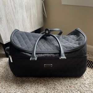 Vera Bradley Black Wheeled Duffel